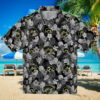Iowa Hawkeyes Floral Pineapple Black Hawaiian Shirt