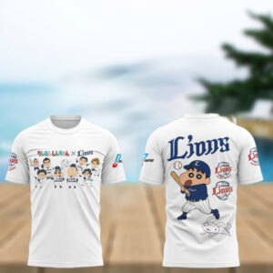 Lions Baseball Crayon Shin chan Game 2025 T Shirt