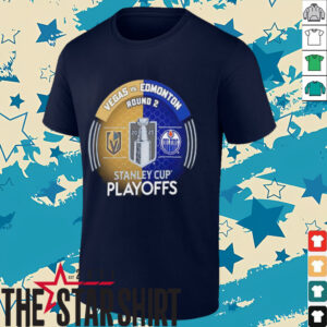 Vegas Golden Knights vs. Edmonton Oilers Inglasco 2025 Stanley Cup Playoffs Second Round Dueling Match Up Hockey shirt