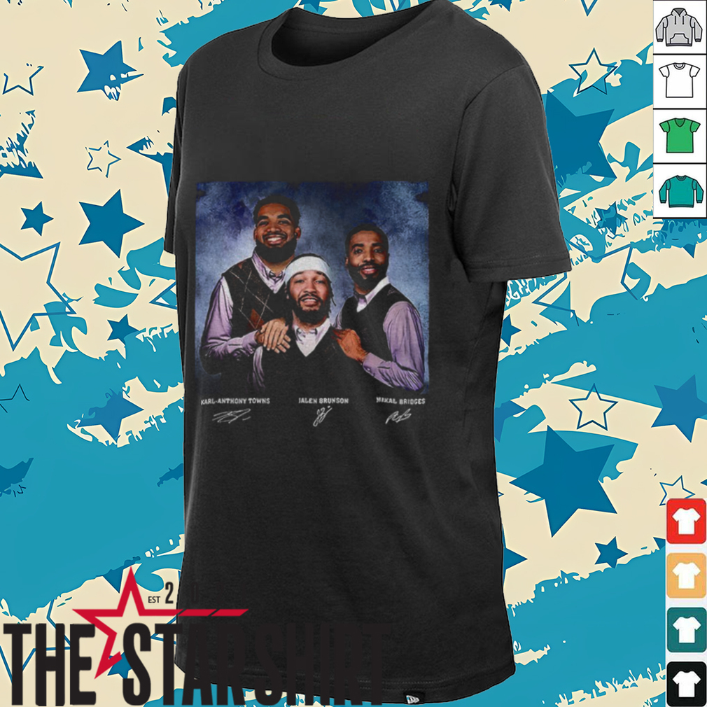 Jalen Brunson Karl Anthony Towns Mikal Bridges Basketball Vintage NBA shirt Jalen Brunson Karl Anthony Towns Mikal Bridges Basketball Vintage NBA shirt