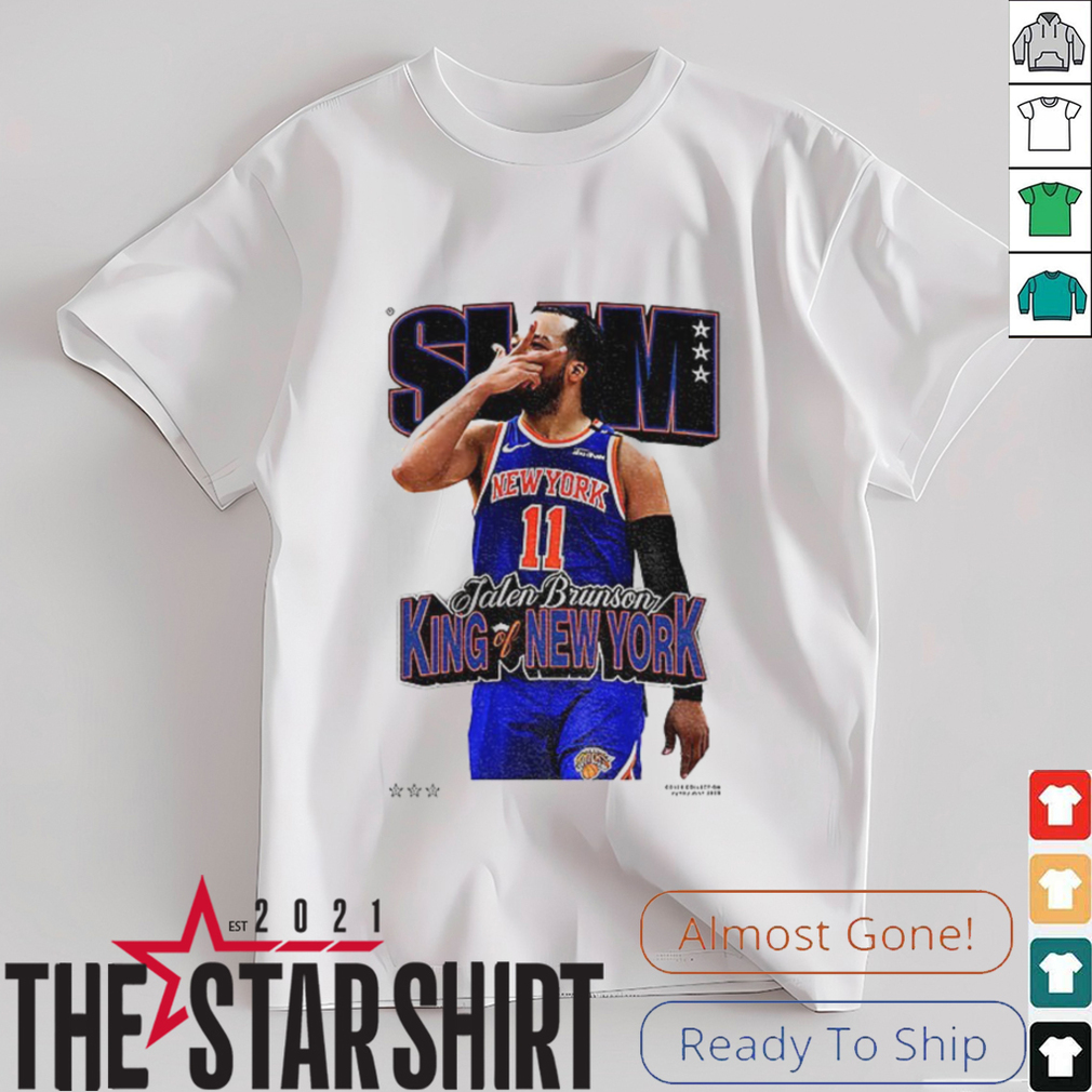Jalen Brunson King of New York Knicks SLAM NBA Basketball shirt Jalen Brunson King of New York Knicks SLAM NBA Basketball shirt
