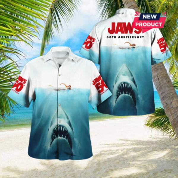 Jaws 50th Anniversary 2025 Summer Hawaiian Shirt