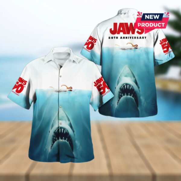Jaws 50th Anniversary 2025 Summer Hawaiian Shirt