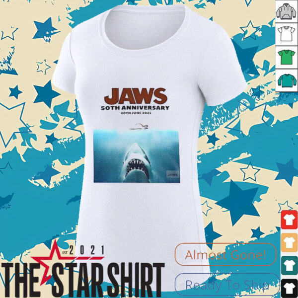 Jaws 50th anniversary 20th June 2025 shirt