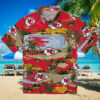 Kansas City Chiefs Palm Horizon Red Hawaiian Shirt