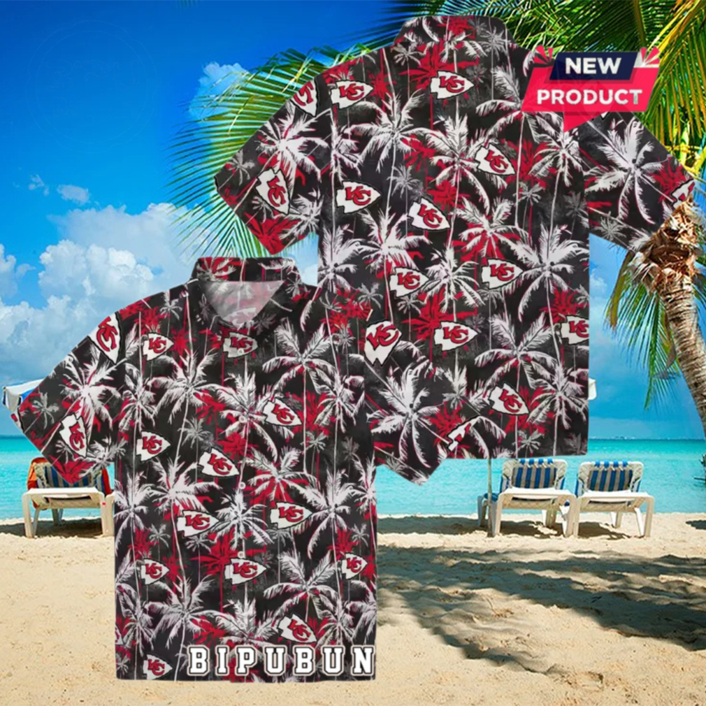 Kansas City Chiefs Palm Pattern Hawaiian Shirt Kansas City Chiefs Palm Pattern Hawaiian Shirt