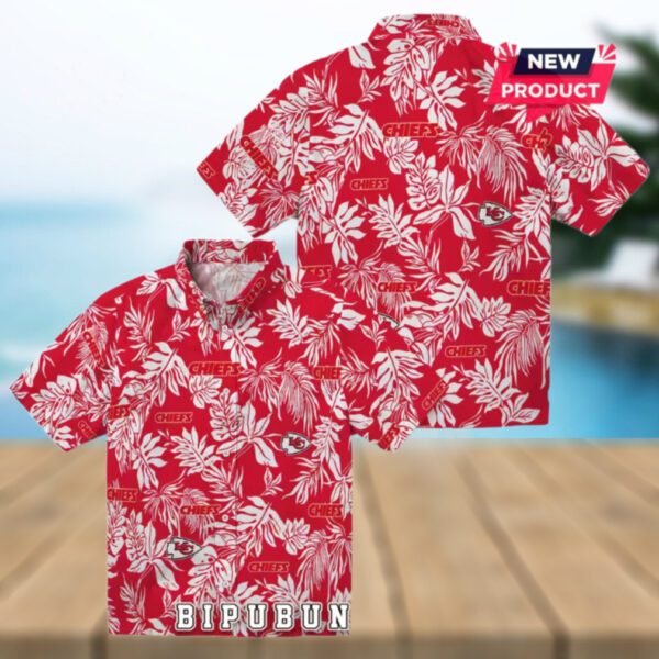 Kansas City Chiefs Tropical Leaf Hawaiian Shirt