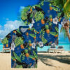 Illinois Fighting Illini Palm Horizon Blue Hawaiian Shirt
