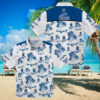 James Madison Dukes Palm Horizon Purple Hawaiian Shirt