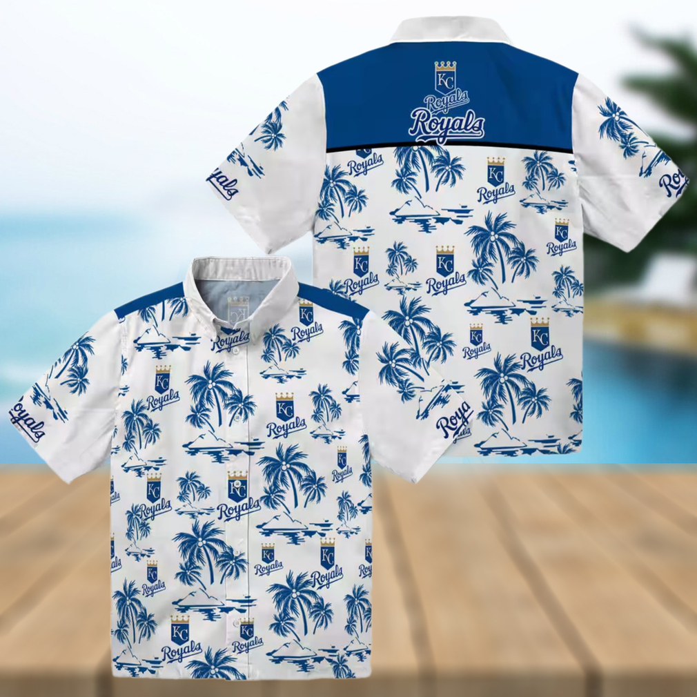 Kansas City Royals Island Print Hawaiian Shirt for Game Day Royal Blue Floral Print Kansas City Royals Island Print Hawaiian Shirt for Game Day Royal Blue Floral Print