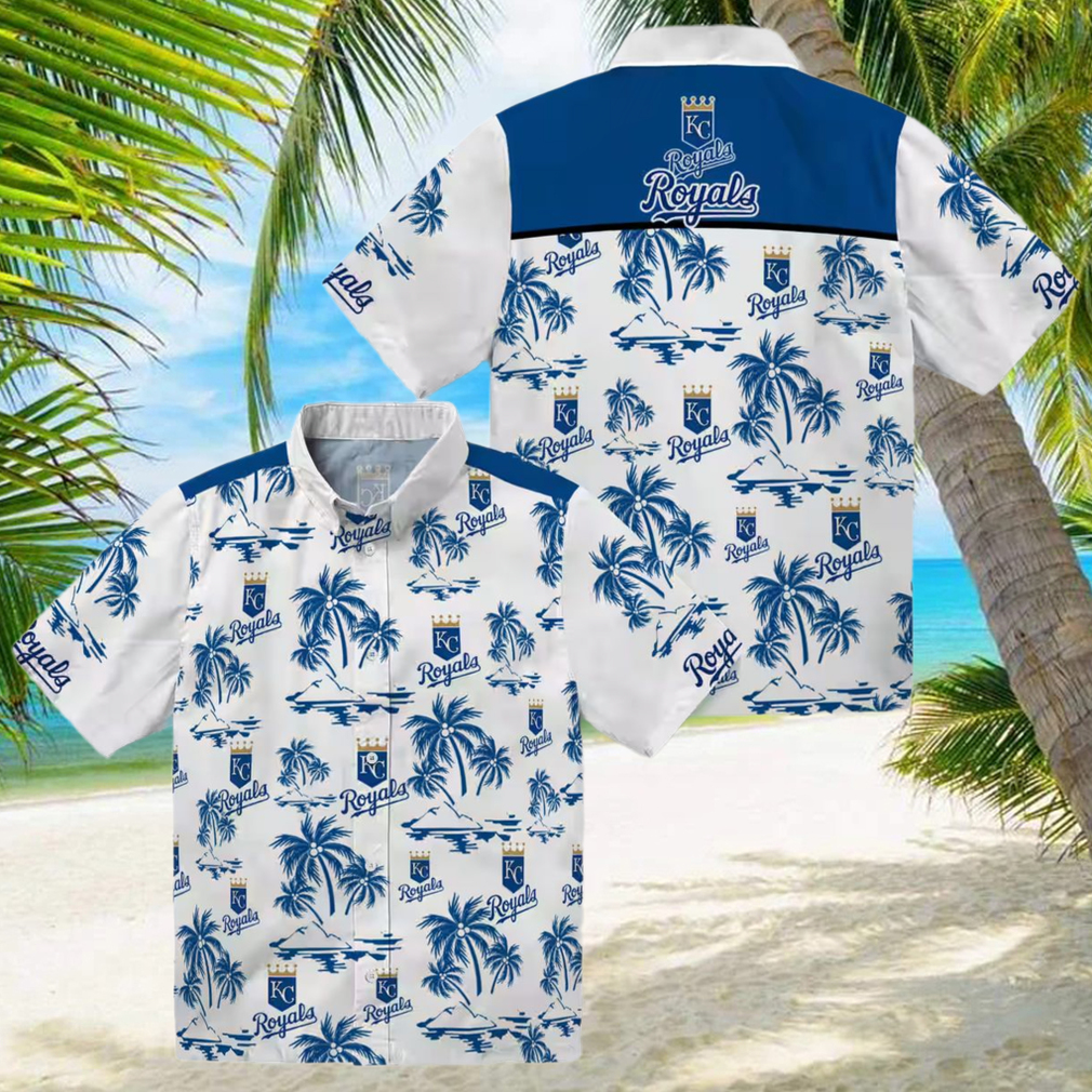 Kansas City Royals Island Print Hawaiian Shirt for Game Day Royal Blue Floral Print Kansas City Royals Island Print Hawaiian Shirt for Game Day Royal Blue Floral Print