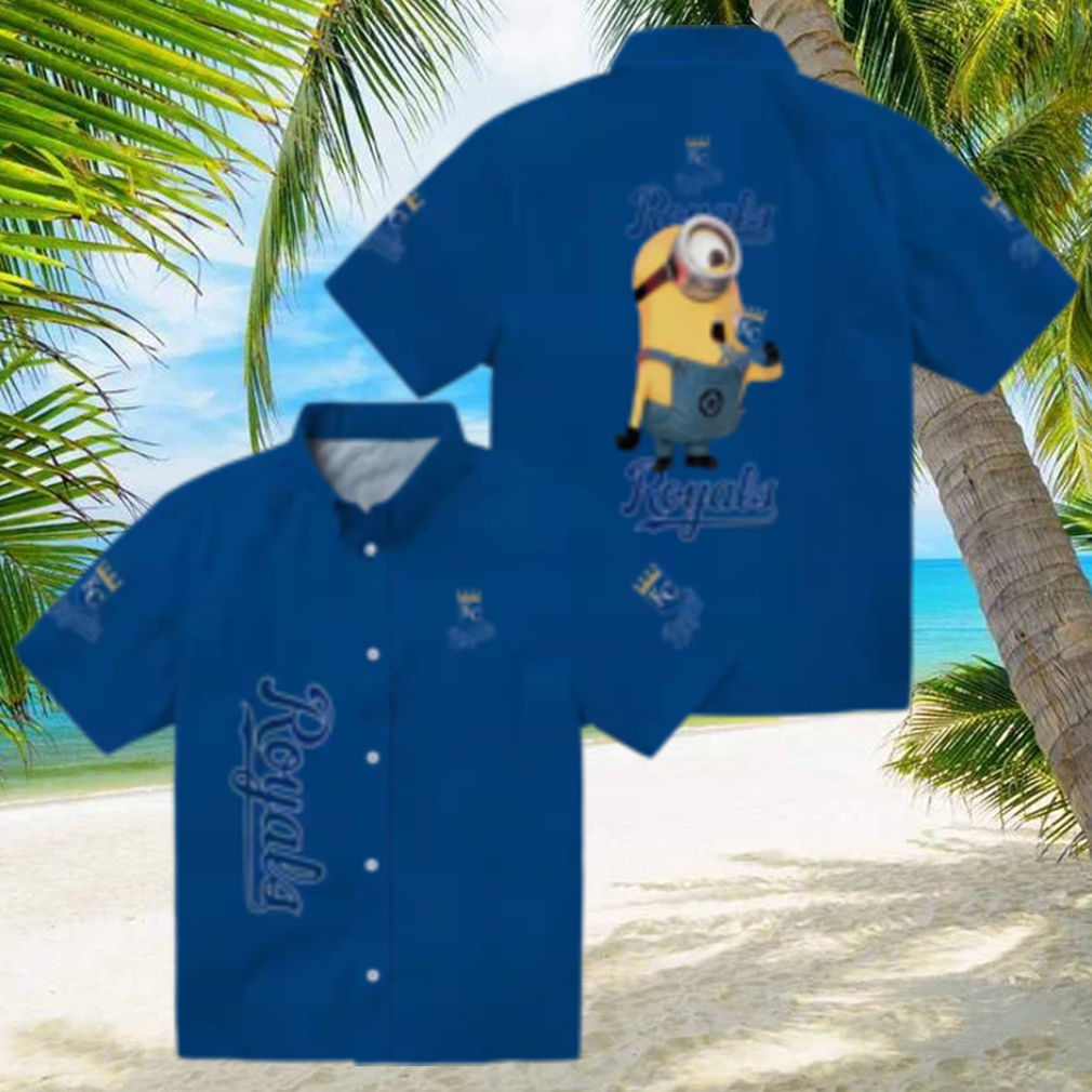 Kansas City Royals Minion Hawaiian Shirt Tropical Palm Leaf Beach Party Outfit Kansas City Royals Minion Hawaiian Shirt Tropical Palm Leaf Beach Party Outfit