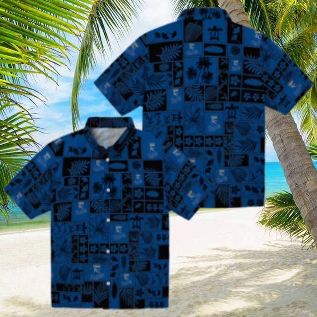 Kansas City Royals Royal Blue Black Hawaiian Shirt Limited Edition Summer Wear Kansas City Royals Royal Blue Black Hawaiian Shirt Limited Edition Summer Wear