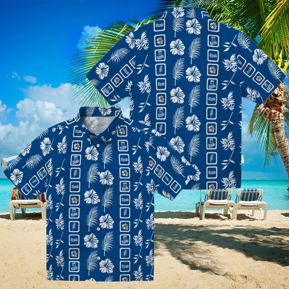 Kansas City Royals Tropical Aloha Hawaiian Shirt Royal Blue & Floral Print Kansas City Royals Tropical Aloha Hawaiian Shirt Royal Blue & Floral Print