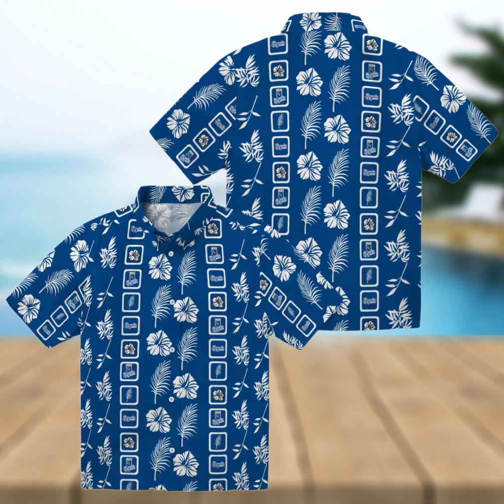 Kansas City Royals Tropical Aloha Hawaiian Shirt Royal Blue & Floral Print Kansas City Royals Tropical Aloha Hawaiian Shirt Royal Blue & Floral Print