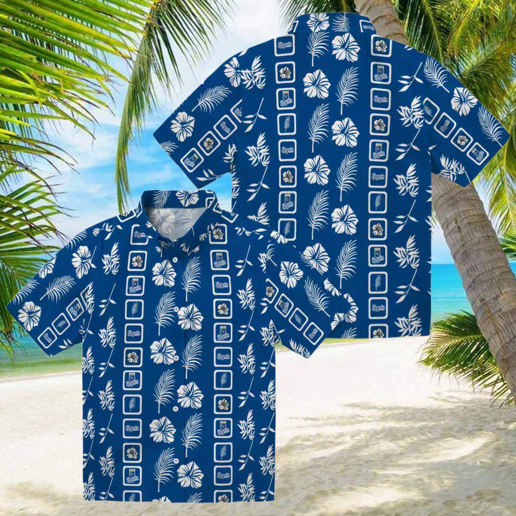 Kansas City Royals Tropical Aloha Hawaiian Shirt Royal Blue & Floral Print Kansas City Royals Tropical Aloha Hawaiian Shirt Royal Blue & Floral Print