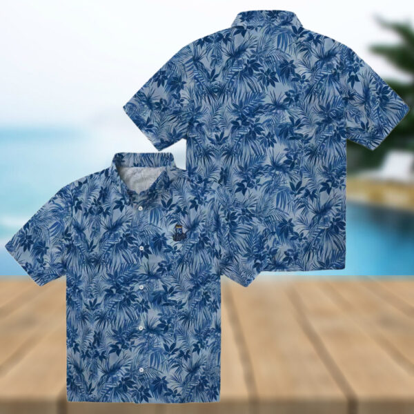 Kansas City Royals Tropical Button up Shirt   Royal Blue Hawaiian Style for Beach & Party