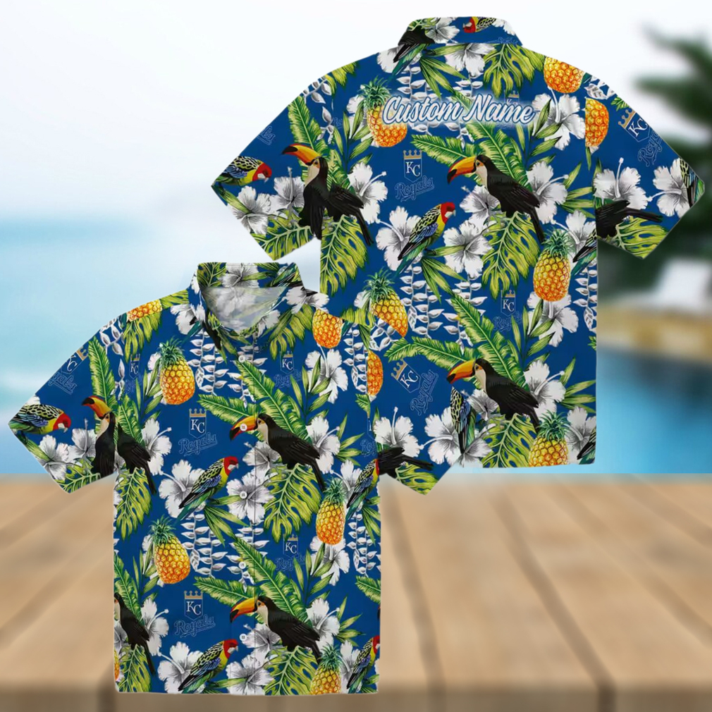 Kansas City Royals Tropical Toucan Hawaiian Shirt Casual Game Day Blue Green Outfit Kansas City Royals Tropical Toucan Hawaiian Shirt Casual Game Day Blue Green Outfit