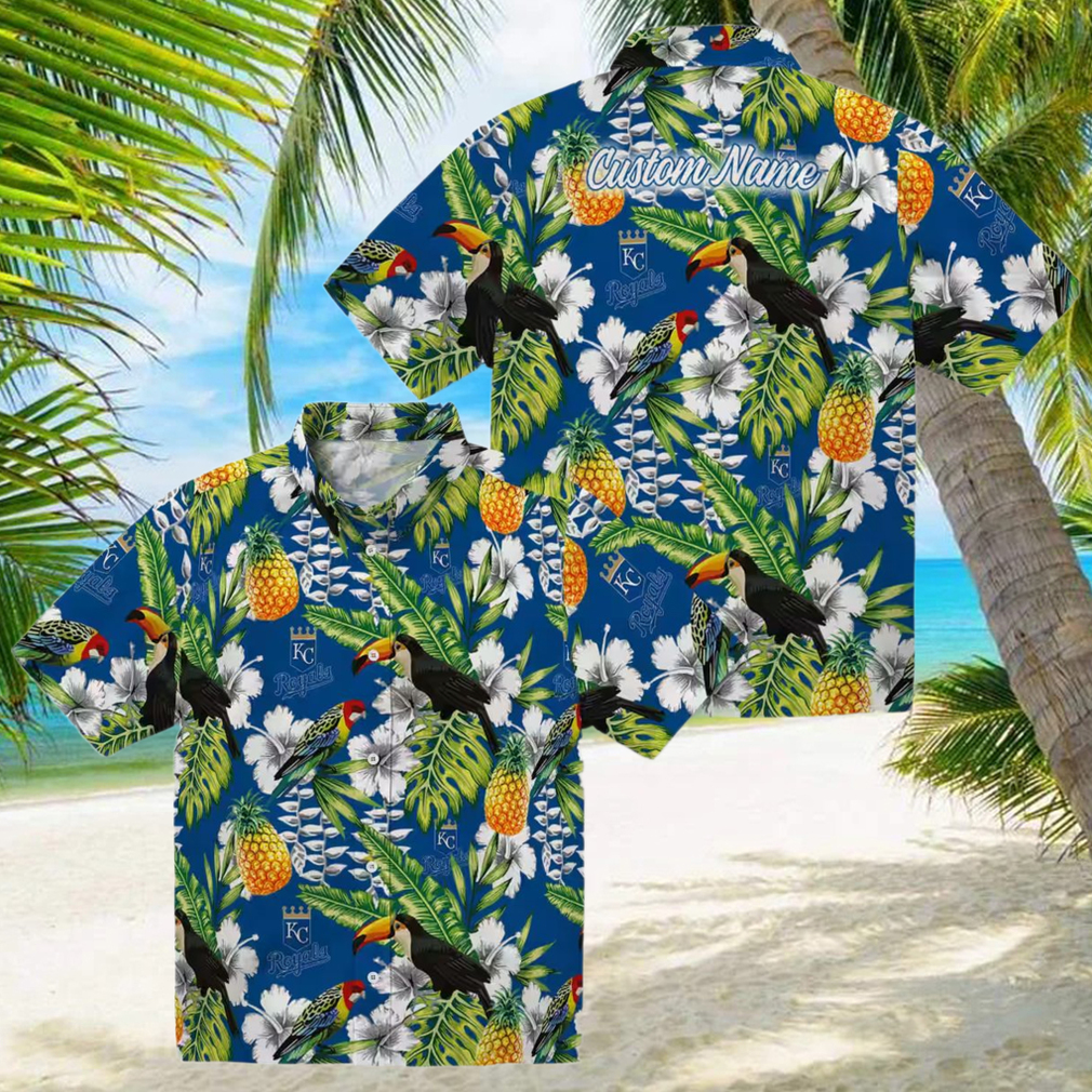 Kansas City Royals Tropical Toucan Hawaiian Shirt Casual Game Day Blue Green Outfit Kansas City Royals Tropical Toucan Hawaiian Shirt Casual Game Day Blue Green Outfit