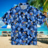 Detroit Tigers Palm Horizon Navy Hawaiian Shirt