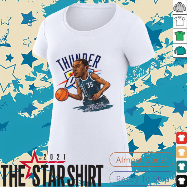 Kevin Durant 35 Oklahoma City Thunder NBA Basketball cartoon shirt