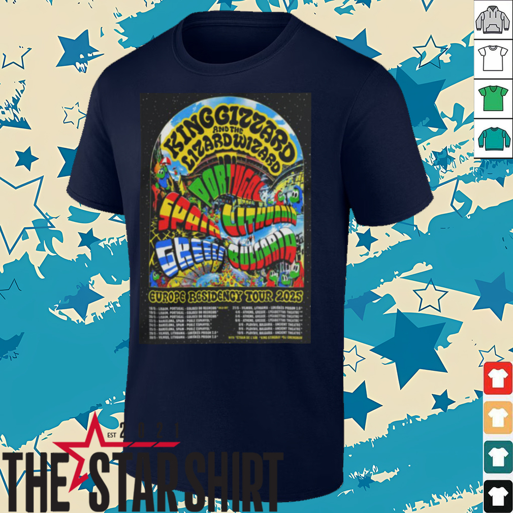 King Gizzard & The Lizard Wizard Europe Residency Tour 2025 Shirt King Gizzard & The Lizard Wizard Europe Residency Tour 2025 Shirt