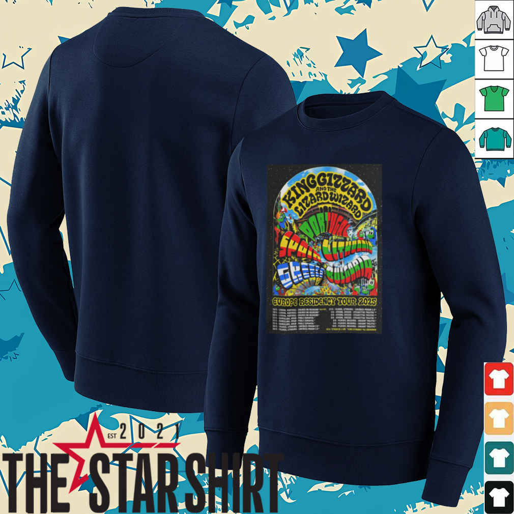 King Gizzard & The Lizard Wizard Europe Residency Tour 2025 Shirt King Gizzard & The Lizard Wizard Europe Residency Tour 2025 Shirt