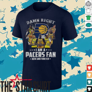 Damn Right I Am A Indiana Pacers Fan Now And Forever Signature 2025 Finals Playoff NBA shirt