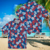 LA Dodgers Blue Hawaiian Shirt   Floral Print Aloha Shirt for Baseball Fans