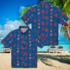 LA Dodgers Tropical Hawaiian Shirt   Blue Hibiscus Floral Print for Fans
