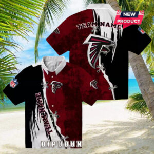Atlanta Falcons Custom Edgy Streaks Hawaiian Shirt