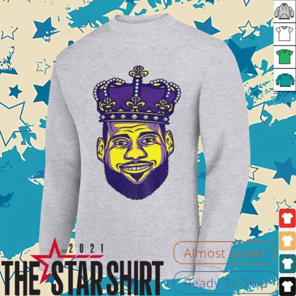 Lebron James Los Angeles Lakers NBA Basketball King big head cartoon shirt