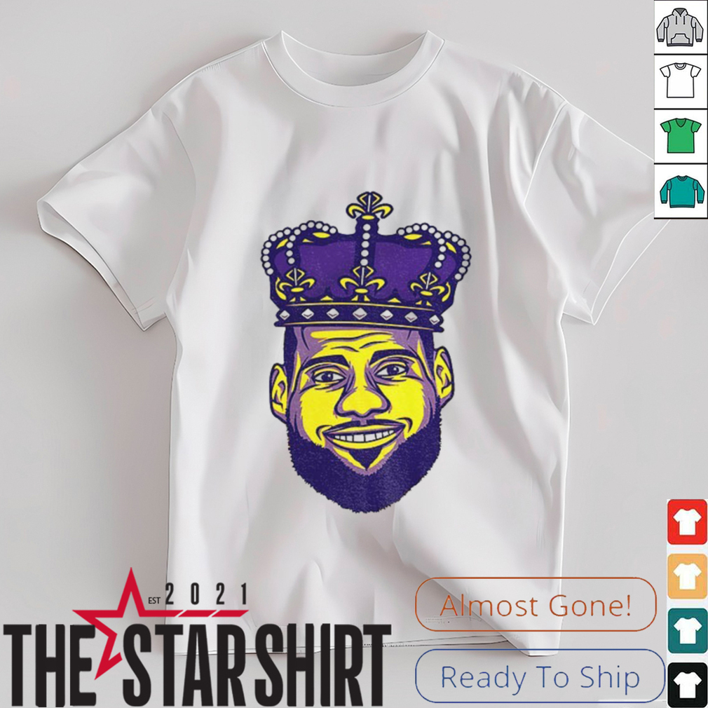 Lebron James Los Angeles Lakers NBA Basketball King big head cartoon shirt Lebron James Los Angeles Lakers NBA Basketball King big head cartoon shirt