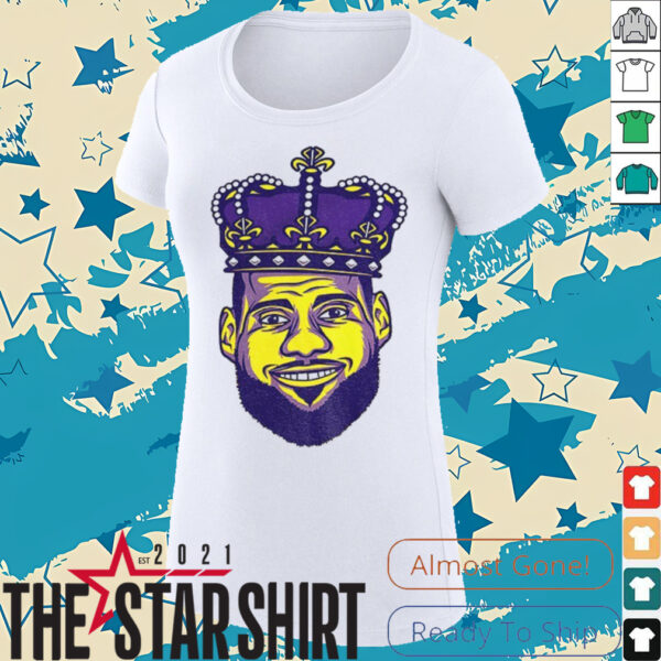 Lebron James Los Angeles Lakers NBA Basketball King big head cartoon shirt