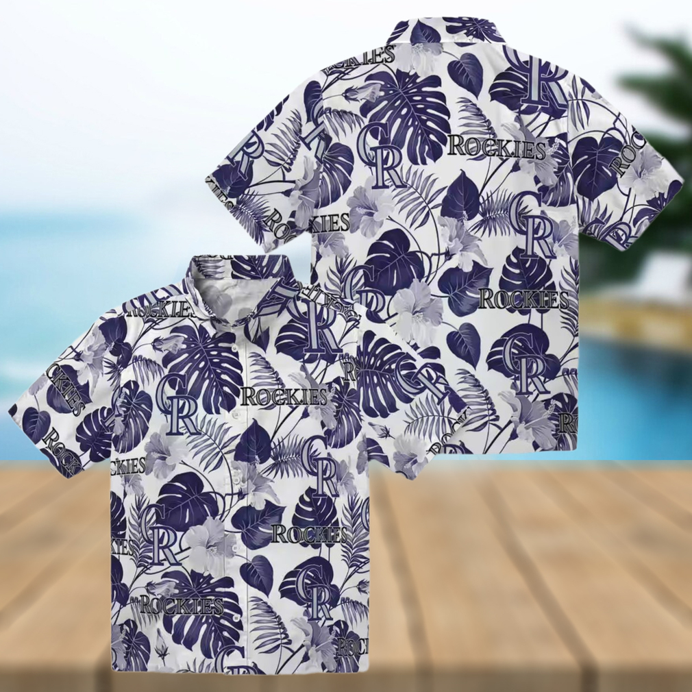 Limited Edition Colorado Rockies MLB Tropical Hawaiian Shirt Blue & White Aloha Beach Shirt Limited Edition Colorado Rockies MLB Tropical Hawaiian Shirt Blue & White Aloha Beach Shirt