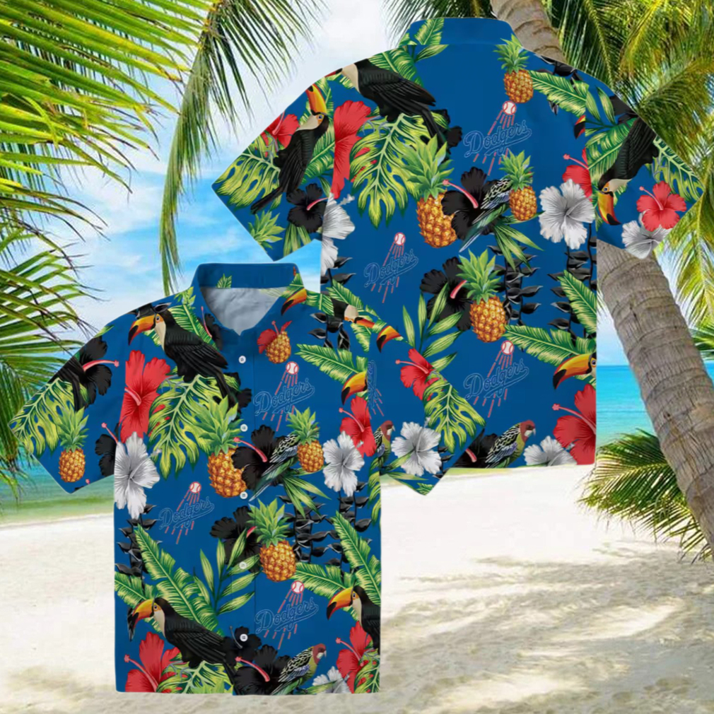Limited Edition MLB Dodgers Hawaiian Shirt for Men Blue Green Hibiscus Toucan Summer Outfit Limited Edition MLB Dodgers Hawaiian Shirt for Men Blue Green Hibiscus Toucan Summer Outfit