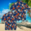 Limited Edition New York Mets Hawaiian Shirt   Palm Tree & Hibiscus Floral Blue Aloha Shirt   S