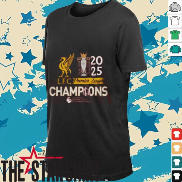 Liverpool FC 2025 Premier League Champions T Shirt Football Gifts For Uncles