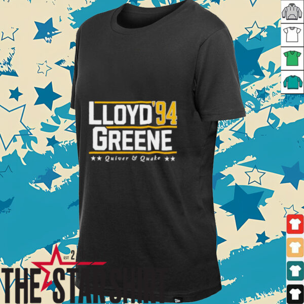 Lloyd Greene ’94 Quiver and Quake shirt