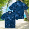 Kansas City Royals MLB Team Hawaiian Shirt   Blue & Black Palm Print