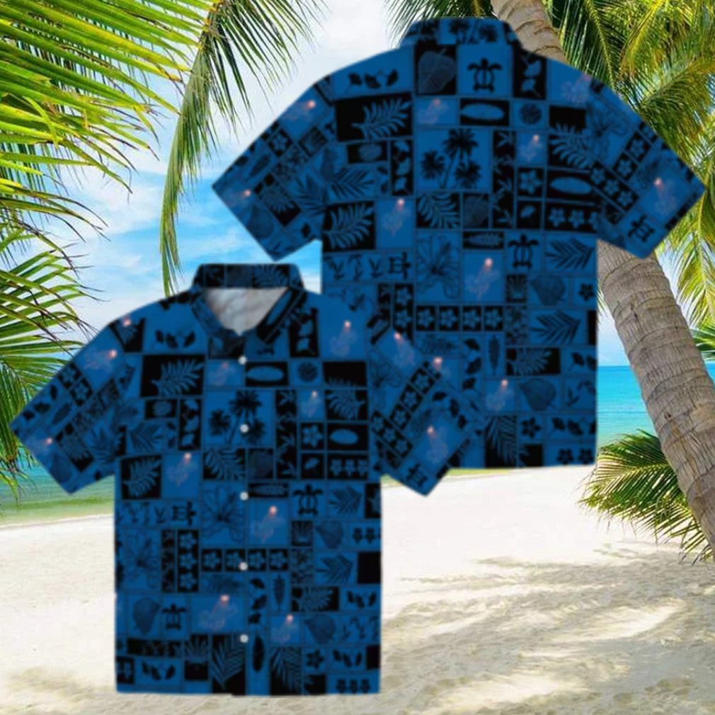 Los Angeles Dodgers Hawaiian Shirt Tropical Patchwork Blue & Black Fan Apparel Los Angeles Dodgers Hawaiian Shirt Tropical Patchwork Blue & Black Fan Apparel