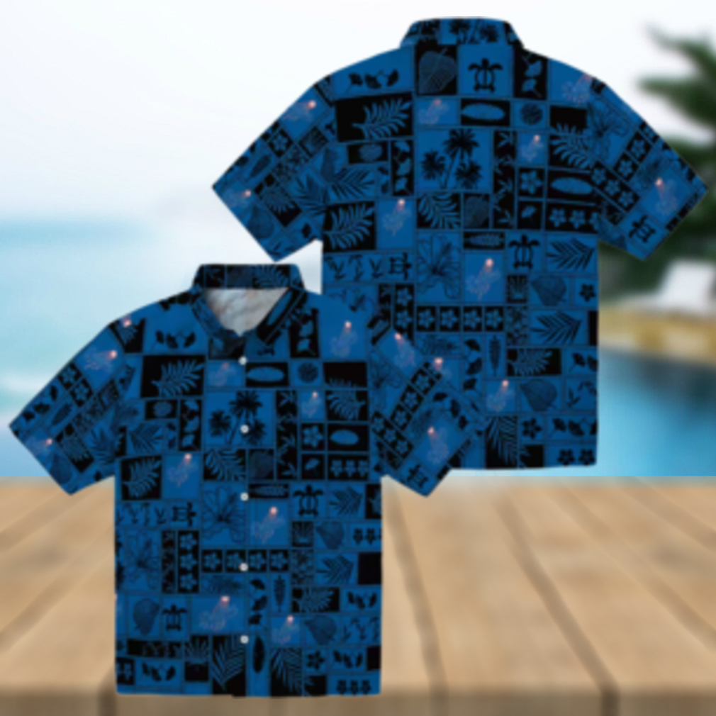 Los Angeles Dodgers Hawaiian Shirt Tropical Patchwork Blue & Black Fan Apparel Los Angeles Dodgers Hawaiian Shirt Tropical Patchwork Blue & Black Fan Apparel