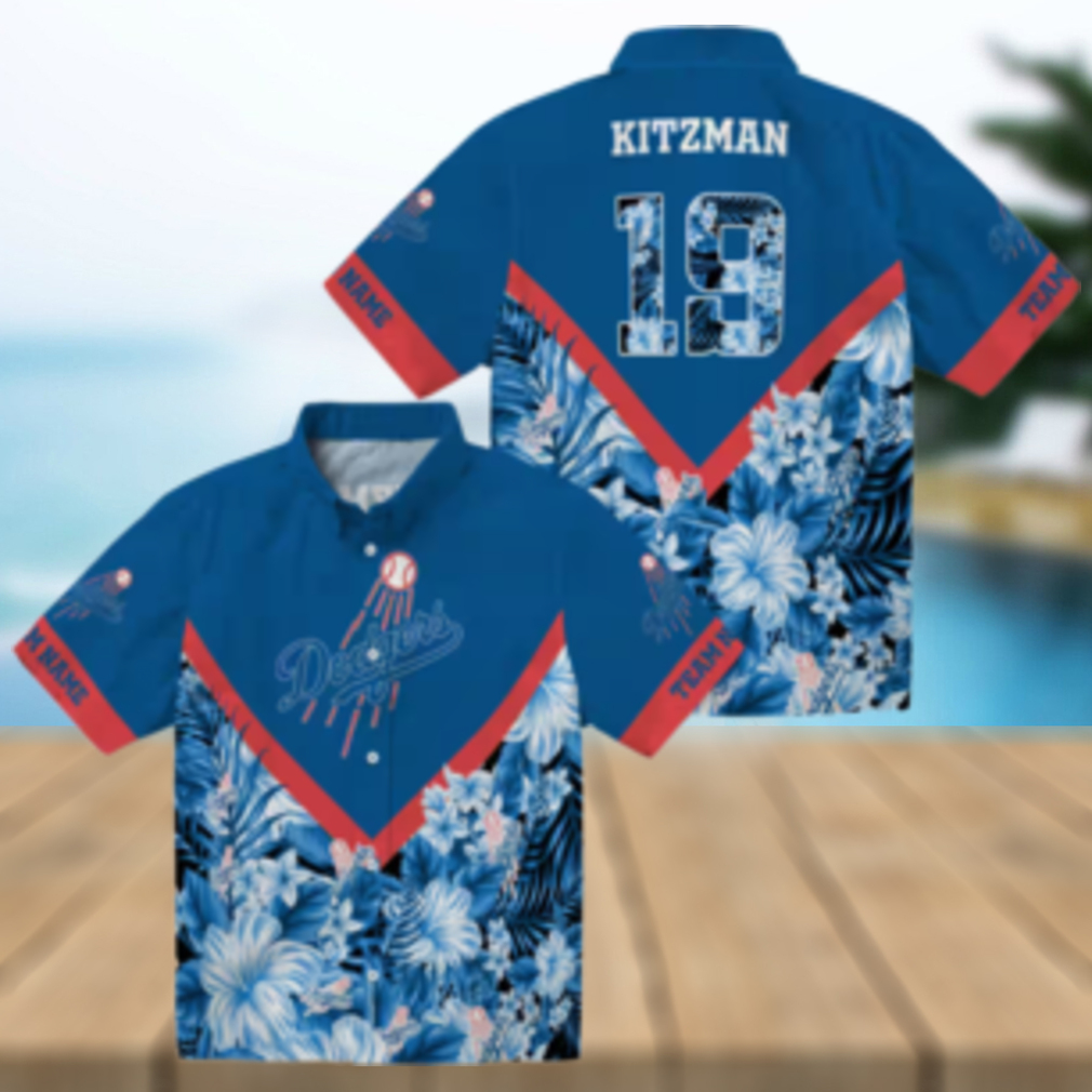 Los Angeles Dodgers Tropical Blue Hawaiian Shirt MLB Floral Chevron Design for Summer Fun Los Angeles Dodgers Tropical Blue Hawaiian Shirt MLB Floral Chevron Design for Summer Fun