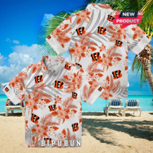 Cincinnati Bengals Hibiscus Palm Leaves Hawaiian Shirt