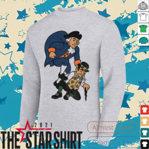 Knickerbocker Knicks jumping on Lucky the Leprechaun Boston Celtics sucks shirt