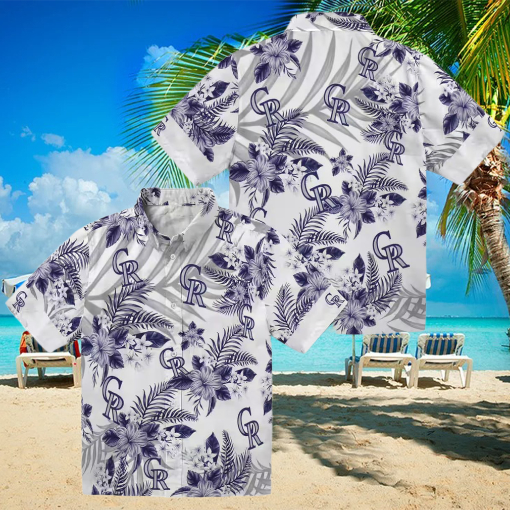 MLB Colorado Rockies Aloha Shirt, Tropical Hibiscus Palm Leaves Hawaiian Shirt for Baseball Fans MLB Colorado Rockies Aloha Shirt, Tropical Hibiscus Palm Leaves Hawaiian Shirt for Baseball Fans