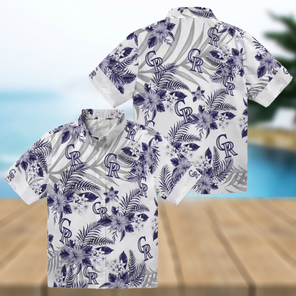 MLB Colorado Rockies Aloha Shirt, Tropical Hibiscus Palm Leaves Hawaiian Shirt for Baseball Fans MLB Colorado Rockies Aloha Shirt, Tropical Hibiscus Palm Leaves Hawaiian Shirt for Baseball Fans