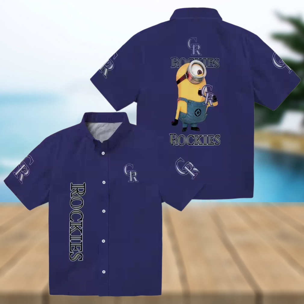 MLB Colorado Rockies Stuart Minion Blue Hawaiian Shirt Summer Fan Apparel for Baseball Fans MLB Colorado Rockies Stuart Minion Blue Hawaiian Shirt Summer Fan Apparel for Baseball Fans