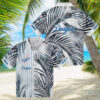 MLB Los Angeles Dodgers Beach Button Up Shirt   Summer Palm Tree Print for Fans