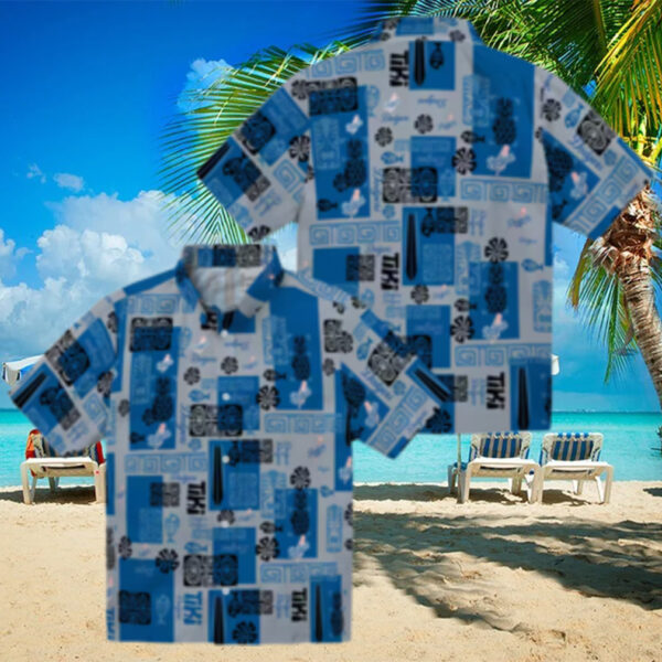MLB Los Angeles Dodgers Blue Hawaiian Shirt   Tribal Summer Vacation Outfit